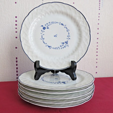 6 Bernardaud Limoges Porcelain Dessert Plates Model Hortense Ø 21