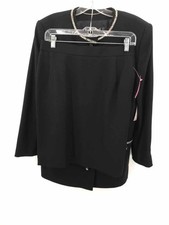 Pre-Owned Louis Feraud Black Size 10 Skirt Set