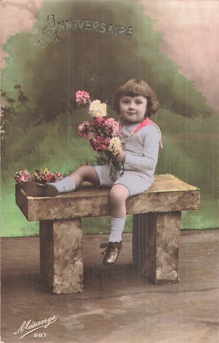 Anniversaire enfant fleurs - cp,