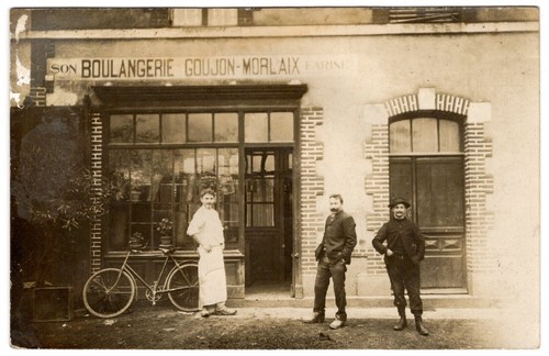 Cpa boulangerie goujon - boulangerie, goujon-morlaix
