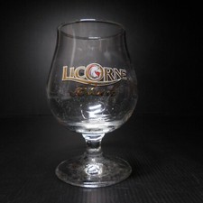 25 CL UNICORN BLACK Vintage Beer Glass Table Art Bar Bistro N8403  