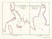 1835 Manuscript Carte De Port