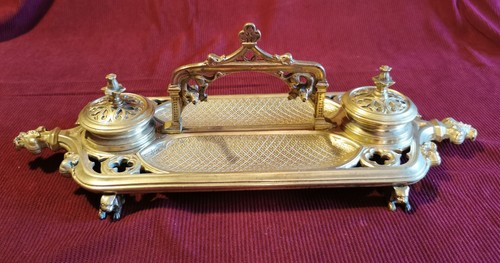 Ancien double encrier - ancien,