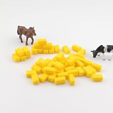 HO Lot 50 Bottes Petits Ballots Foin Paille 1/87 H0 Décor Ferme Train Animaux