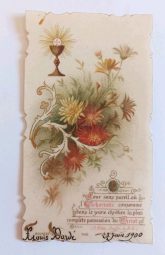Ancienne image pieuse - , souvenir
