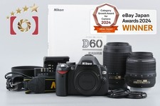 "Shutter count 553" Nikon D60 10.2 MP DSLR Camera 18-55 55-200 Lenses