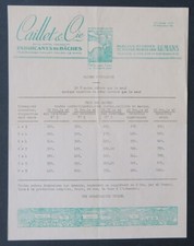 Invoice BACHES CAILLET & Cie LE MANS old bill invoice 10