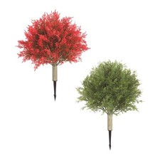 Arbre Topiaire Artificiel à Piquet Robuste En PP Arbuste Décoratif Faux