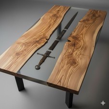 Table basse unique bois