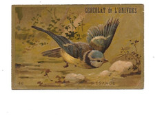 6 Antique CHROMOS Embossed Chocolate of the Universe Animals Birds