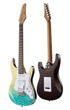 Donner DST-550 Electric Guitar Kit With Gig Bag Tremolo Bar Seafoam Gradient