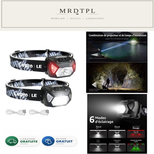 Lepro lampe frontale led - frontale,