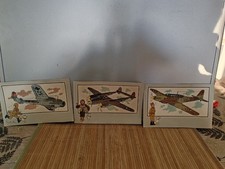 3Rare CHROMOS TINTIN COLLECTION  VOIR ET SAVOIR  L'AVIATION SERIE 1 NO 7 ,19 ,24