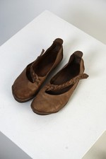 Trippen Brown Leather Flats Women’s Size 37 Handmade in Germany