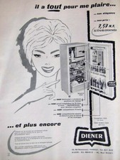 1960 MEGEVE OCB PRESS ADVERTISEMENT - DIENER FREEZER REFRIGERATOR