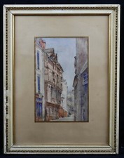 2 aquarelles Sion Vieille ville Suisse François DUVAL (1869-1937) Sitten Valais