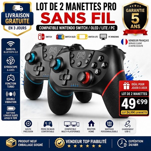 Manette pro sans fil pour - manette,