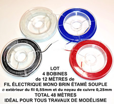 MODEL LOT 4 COILS ELECTRIC WIRE JOUEF ROCO TOTAL 48 METERS MAX 30 VOLTS