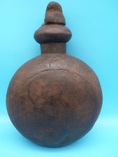 Ancienne gourde à eau en métal / Inde