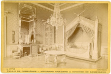France, Palais de Compiègne, Old Chamber of the Emperor, 1887, vintage album