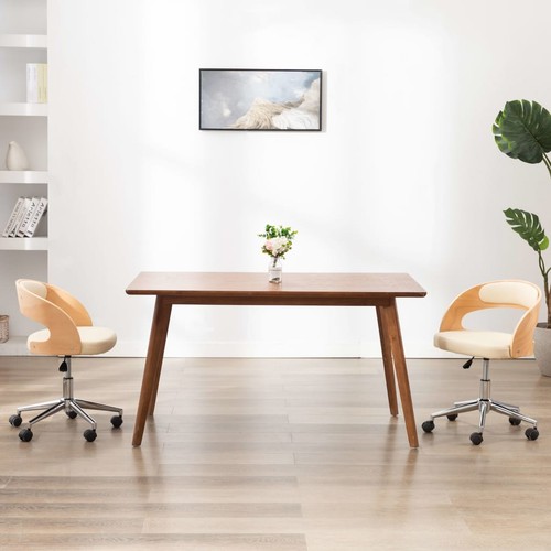Bois courbé chaise pivotante - bois,