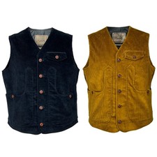 Capalbio Arno Cordon Velours – Gilet Homme Velours 500 Lignes, Boutons En Corozo