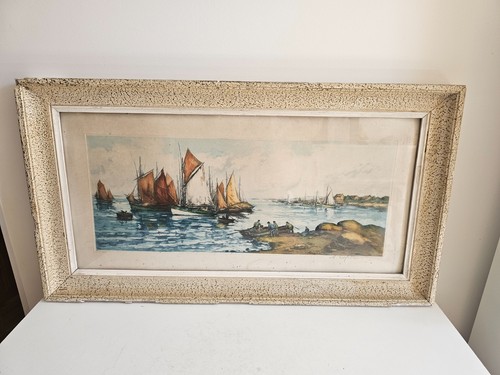 Tableau lithographie marine - tableau,