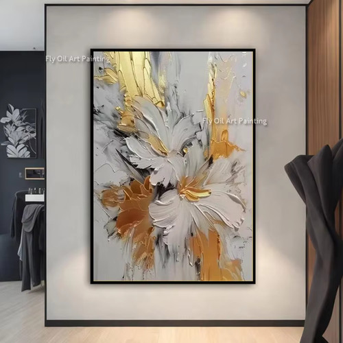 Tableau fleur abstraite - fleur,