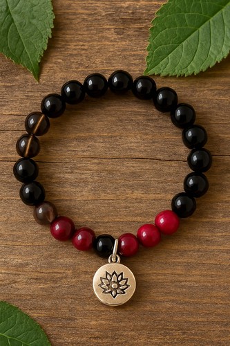 Bracelet perles roses - bracelet, de