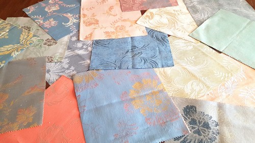 Coupons satin damassé - 16,