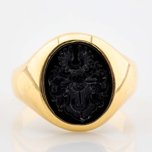 Bague chevalière jaune - bague, or