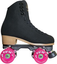 Jackson Ultima Women Vista Viper Quad Roller Skate - Black, Pink Wheels - Size 9