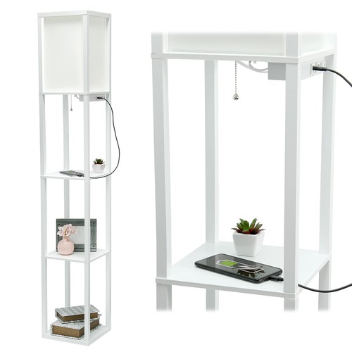 Lf1037 wht floor lamp etagere - lf1037-wht,