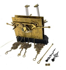 Vintage MAUTHE Large Plate Westminster Chime Grandfather Clock MOVEMENT 98cm