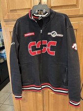 RIIS Cycling - CSC - Descente Stitched Logo Full Zip Cycling Jacket  Men's M EUC