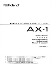 Roland AX-1 Midi Keyboard Controller Owner’s Manual Booklet 2nd E English German
