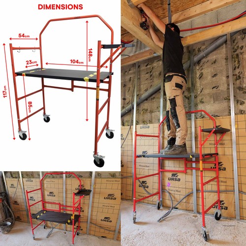 Echafaudage roulant pliable - roulant,
