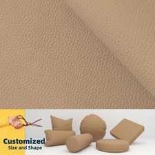 Pb031Cushion Cover*Nude Tan*Faux Leather synthetic Litchi Skin Box Sofa Seat