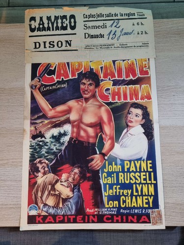Affiche ancienne cinéma belge