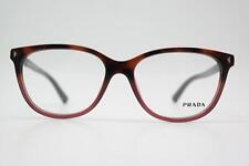 Lunettes Prada VPR 14R Marron Argent Or Ovales Monture De Lunettes Neuves