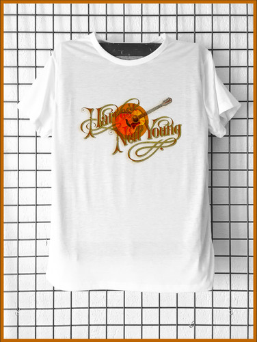 Tee shirt neil young harvest - tee-shirt,