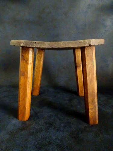 Ancien tabouret bois brut - ancien,