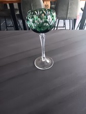 1 ANCIENS VERRES A VIN ROEMER  CRISTAL DOUBLE COLORE   ht 20.6 Cm