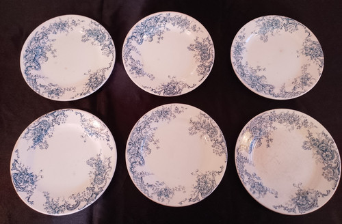 Anciennes assiettes plates - 6,