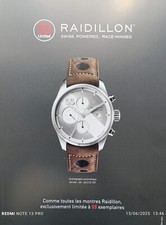 RAIDILLON vintage watch Print Ad !! " automatic chronograph "