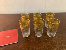 Lot 6 verres à digestif doré modèle ? cristal de Baccarat (prix des 6 verres)