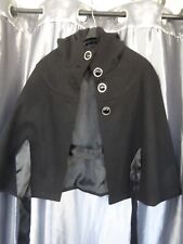 cape courte à capuche neuve noire avec ouverture pour bras hauteur 55cm  tailleM