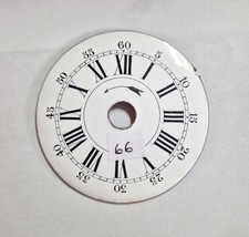 Ancien cadran émaillé pendule horloge Ø 63 mm dial Pendelzifferblatt