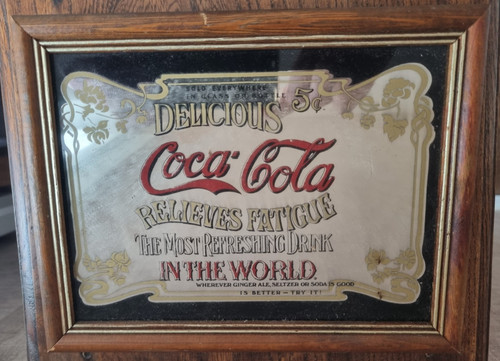 Miroir publicitaire coca cola - miroir, coca-cola