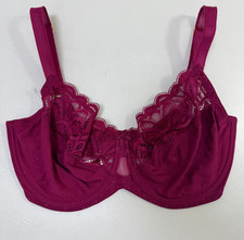 Ladies New Ex M&S Minimiser Full Cup Lace Trim Bra In Black Sizes 32-42 DD-H